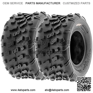 Set of 2 A022 20x10-9 ATV/UTV Off-Road Tires, 6-PR |Knobby Tread