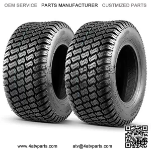2 Pcs 16x6.50-8 Lawn Mower Tire for Garden Tractors Riding Mowers, 4PR, Tubeless