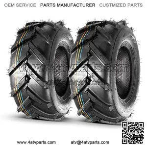 2 PCS Super Lug Tractor Tire -16x6.50-8, 4PR, Tubeless