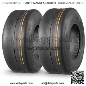 2 Pcs 13X5.00-6 Turf Tires for Lawn Mower 4PR Tubeless