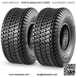 2 Pcs 15x6.00-6 Front Lawn Mower Tire for Garden Tractor Riding Mover, 4PR