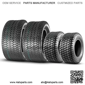 Set of 4 Lawn Mower Turf Tires 16X6.50-8 Front & 23X9.50-12 Rear, 4PR Tubeless