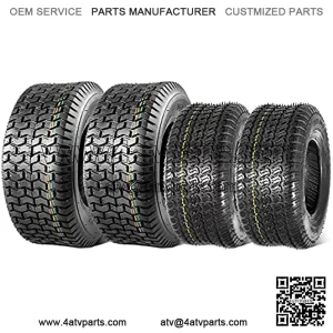 Set of 4 Lawn Mower Turf Tires 13X5.00-6 Front & 16X6.50-8 Rear, 4PR Tubeless