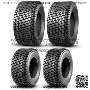 Set of 4 Lawn Mower Turf Tires 16x6.5-8 Front & 23x10.5-12 Rear 4PR Tubeless