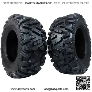 2 New Rear 25x10-12 KT TIRE SET ATV TIRES 6 PLY 25" 25x10x12