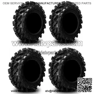 Full set of Swamp Lite 28x9-14 and 28x11-14 ATV Tires (4)