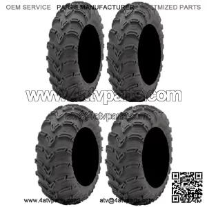 Full Set of Mud Lite (6ply) 24x8-12 and 24x10-11 ATV Tires (4)
