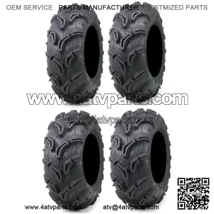 Full set of Zilla 27x9-12 and 27x11-12 ATV Mud Tires (4)