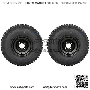18x9.50-8" Golf Cart Tires/ATV Tires and 8" BLACK Steel Wheel Combo - Set of 2