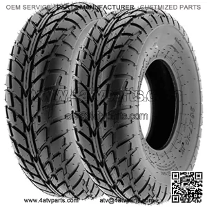 Pair of 2 A021 TT Sport ATV UTV Dirt & Flat Track Tires 19x7-8, 6 PR, Tubeless