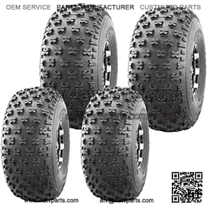 Set 4 Utility ATV tires 22.5x10-8 & 25x12-9 for 05-16 John Deere GATOR TS/TE 4x2