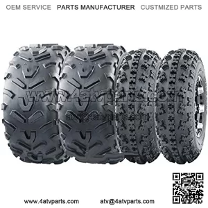 Set 4 ATV tires 23x7-10 & 22x11-10 96-09 Polaris Trail Blazer 250 330 400