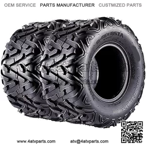 Set of 2 Sport ATV Tires 20x10x9 20x10-9 Rear Off-Road Quad Tire, 6PR, Speed Rating F