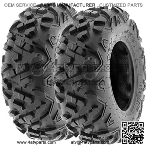 Set of 2 Power.II 19x7-8 ATV UTV Off-Road Tires, All-Terrain, 6 PR, Tubeless A051