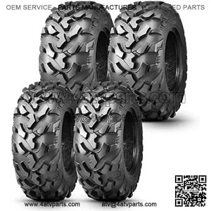 Set of 4 OBOR RIPLE ATV UTV Tires 25x8R12 Front & 25x10R12 Rear, 6PR Professional GNCC Racing Tires, 25x8-12 & 25x10-12 All-Terrain Radial Utility ATV Mud Off-Road Tires
