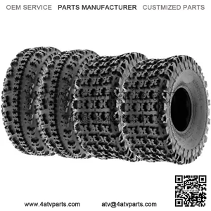 Set of 4 22x7-10 Front & 22x11-9 Rear ATV UTV Sport Tires,6 PR Tubeless A027