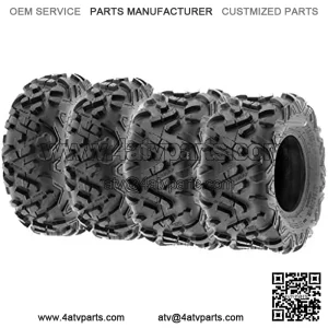 Set of 4 Power.II ATV UTV Tires 23x7-10 Front & 22x10-10 Rear, All-Terrain Off Road, 6 PR, A051