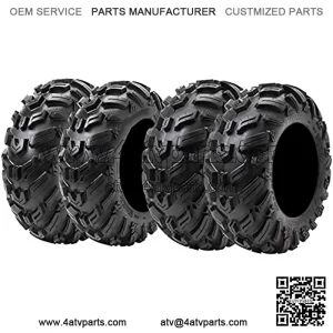 Set Of 4 Tusk Terraform ATV UTV All-Terrain Tires Front: 25x8-12 Rear: 25x10-12