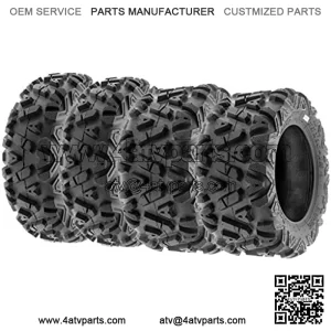 Power.I ATV/UTV all-terrain Tire 22x7-12 Front & 22x10-12 Rear, Set of 4 A033, 6-PR, Tubeless