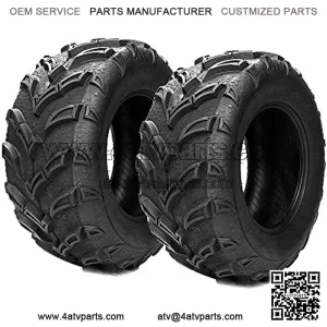 2PCS 25in Rear 25x10-12 ATV Utility UTV Mud Trail Tires fit 12"x8" Rim 6PR Tread Tubeless