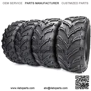Set of 4 25" ATV Utility UTV All Terrain Tires 25x8-12 Front & 25x10-12 Rear 6PR fit 12in Rim