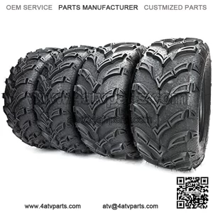 Set of 4 All Terrain ATV UTV Tires 25x8-12 Front & 25x10-12 Rear 6PR Mud