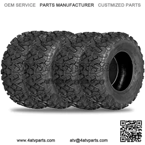 All Terrain ATV UTV Tires, 25x8-12 Front & 25x10-12 Rear, Set of 4 Tires, 6PR, Suitable For Mud, Gravel, Sand, Rocky