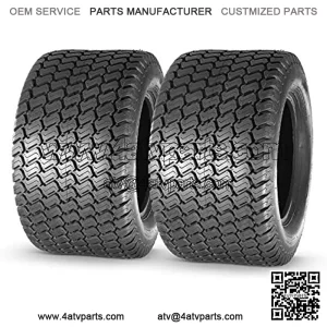 24x12.00-12 Turf Lawn Mower Golf Cart Tractor Tires 4Ply P332 Tubeless, Set of 2