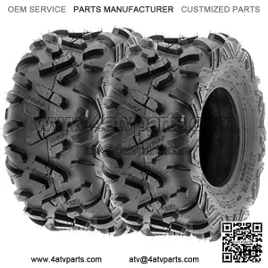 Set of 2 Power.II 18x9.5-8 ATV UTV Off-Road Tires, All-Terrain, 6 PR, Tubeless A051