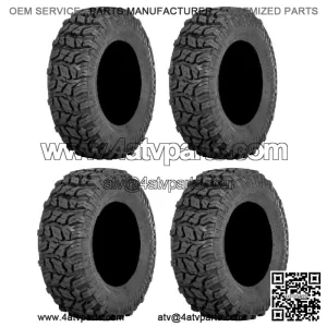 Full set of Sedona Coyote 27x9-12 and 27x11-12 ATV Tires (4)