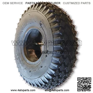 410/350 X 6 STUDDED TIRE, 4 PLY, 4.0?? WIDE, 12.5?? OD