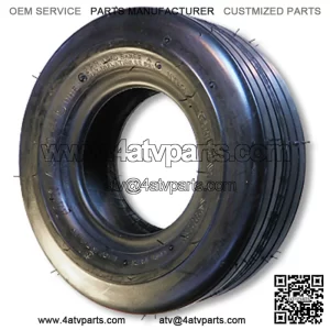 11-400 X 5 RIBBED TIRE, 8 PLY, 3.9?? WIDE, 10.8?? OD, FLAT PROFILE