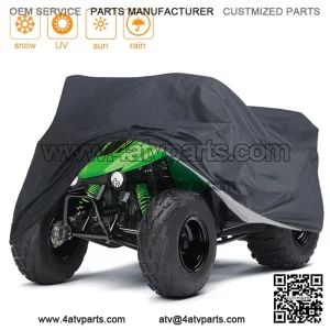 Indeedbuy Waterproof ATV Cover,Large Heavy Duty Black Protects 4 Wheeler From Snow Rain or Sun,102'' x44'' x 48''