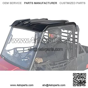 SuperATV Midsize Plastic Polaris Roof for 2015+ Polaris Ranger 570 / EV | 2017+ 500 / ETX | Rugged Molded 6mm Plastic Construction | Polaris Ranger Roof Works with Most Windshields and Mirrors!
