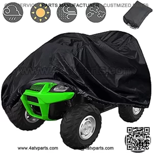 Waterproof ATV Cover, 420D Heavy Duty Kids 4 Wheeler Quad Cover Small Protection for Honda Polaris Yamaha Suzuki Kawasaki Kart (87"x39"x42")