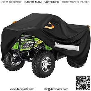 ATV Cover Oxford Cloth Heavy ,for Polaris Sportsman Yamaha Grizzly Honda FourTrax Kawasaki KFX Wheel Car with Air Vents Reflective Strips and Buckle Straps Length up to 82 inches
