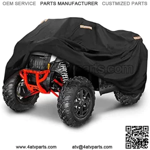 ATV Cover Universal, Upgraded Four Wheeler Cover Waterproof Heavy Duty Quad Cover Compatible with Polaris Sportsman 450 570 Foreman Can-am Outlander Rancher Fourtrax, 94" X 48" X 48"
