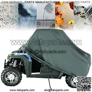 Hisun UTV Cover Windproof Rainproof for CFMOTO Uforce Zforce 500 600 800 1000, Yamaha Cover, Polaris Ranger, Coleman UTV, Axis UTV Cover Accessories