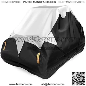 UTV Cover Waterproof Heavy Duty 420D 2-Seater Storage Cover 131"x66"x75", Compatible with Polaris Can am Kawasaki, Oxford Cloth PU Coating Windproof Side by Side Storage Cover