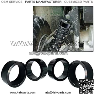 Suzuki Eiger 400 ATV 2" or 2.5" Rise Suspension Leveling Front Rear Lift Spacer Kit (2.5 Inch, Black)