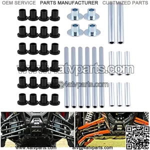 RACING ATV Heavy Duty HDPE A Arm Bushing Kit Compatible with Polaris RZR 800 / RZR S / 4 800 2008-2014 Complete Kit with Enough Bushings for The Front and Rear