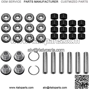 SuperATV Heavy Duty UHMW A Arm/Control Arm Bushing Kit for Polaris RZR XP Turbo / 4 Turbo (2016+) - Self Lubricating to Increase Bushing Life and Has Low Wear Characteristics