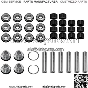 SuperATV Heavy Duty UHMW A Arm/Control Arm Bushing Kit for Polaris RZR XP 1000/4 1000 (2014+) - Self Lubricating to Increase Bushing Life and Has Low Wear Characteristics