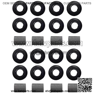 For Arctic Cat Shock Bushing Kit, Upper Lower Front Rear Shock Bushing for Arctic Cat 250 300 375 400 454 500 650, 21-0001
