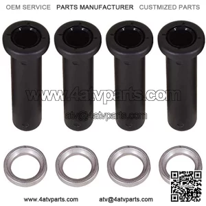 8 pcs Front Suspension Lower Control A-Arm Long Bushings And Spacers Kits Fits for Polaris Sportsman 500 RSE DUSE 1996-2002