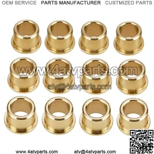 12PCS ATV Parts Front A Arm Bushings Bronze Upper and Lower Compatible with Yamaha Banshee 350 1987-2006,Blaster 200 1988-2006,Warrior 350 1987-2004