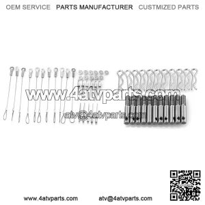 For Can-Am Maverick X3 & Max UTV Steel CNC Clutch Cover Pin Kits Lanyards