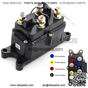 12V 250A Winch Solenoid Relay Contactor Thumb Truck for ATV UTV 4x4 Vehicles
