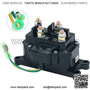 ATV Winch Solenoid 12V Solenoid Relay Contactor Winch Switch for # 2875714/63070 / 62135/74900, ATV UTV Winch Contactor Solenoid