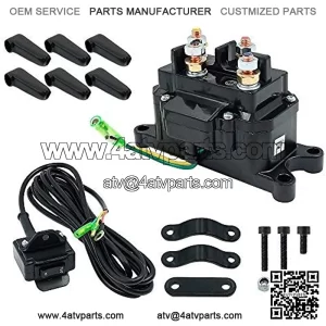 12V Solenoid Relay Contactor & Winch Rocker Thumb Switch Combo for ATV UTV Kit